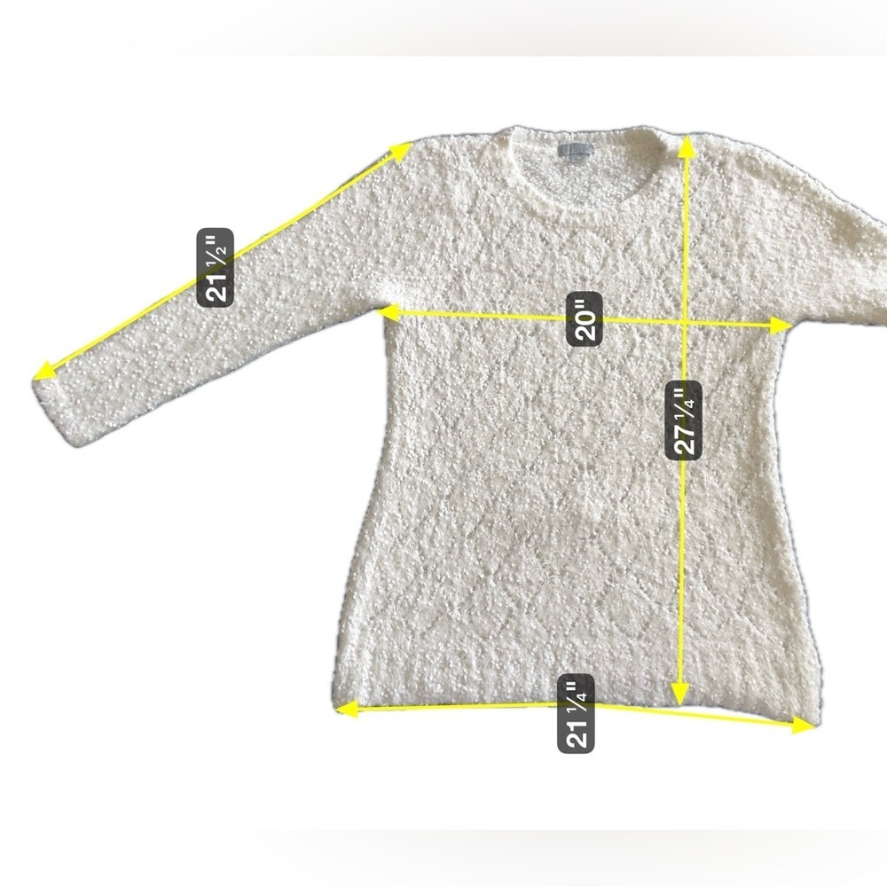 Joseph A. White Eyelash Pullover Sweater Women’s Large Fuzzy Soft Cozy Stretchy - Picture 3 of 6